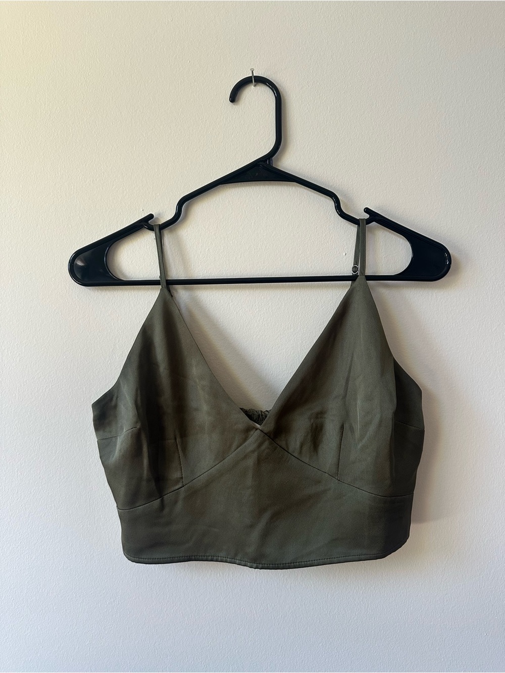 Abercrombie & Fitch Olive Green Crop Tank Top